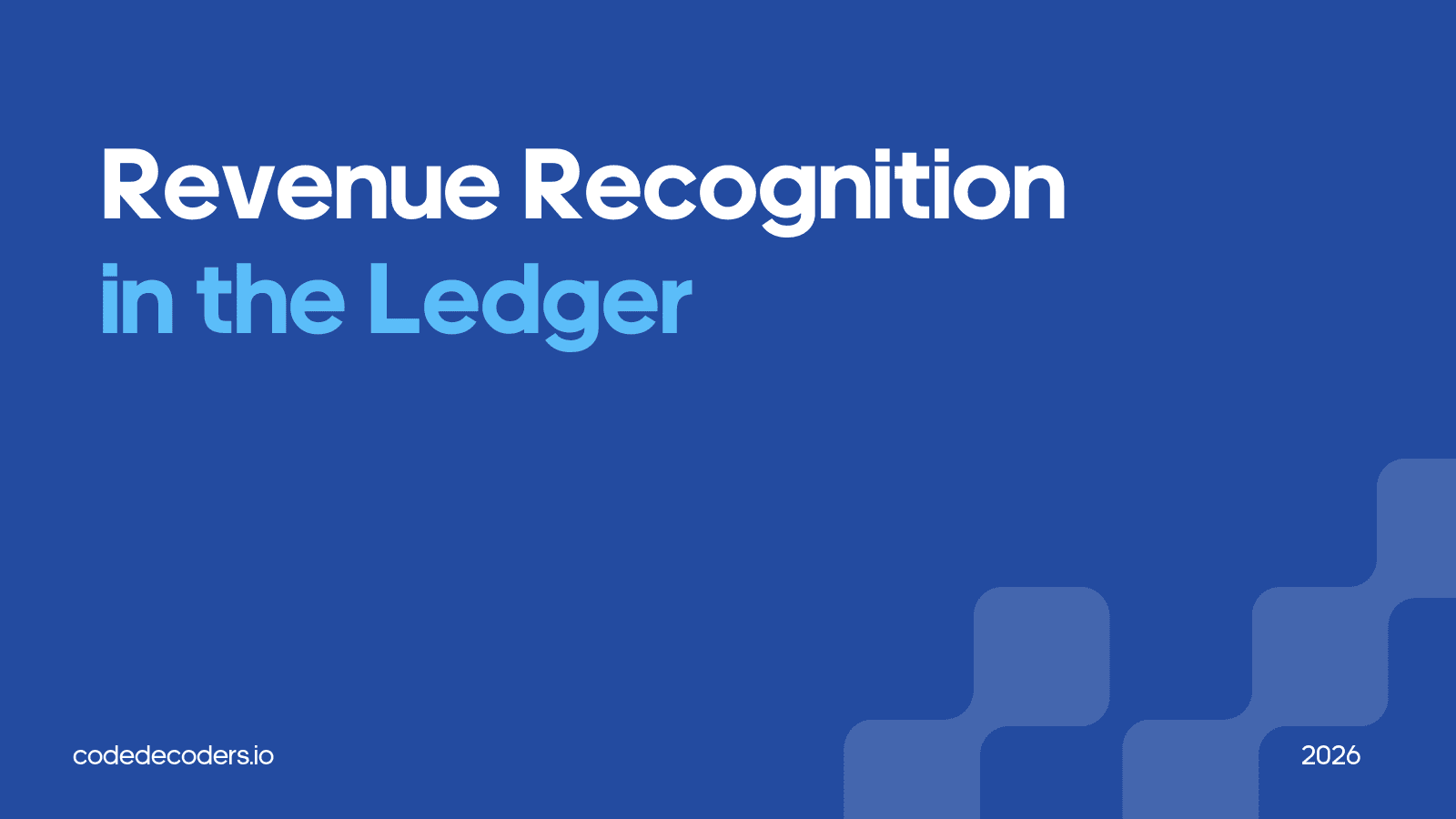 Revenue recognition belongs in the ledger, not in BI
